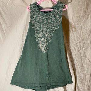 Tea Collection sun dress cotton jersey jade green